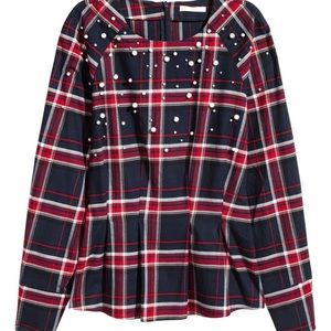 Beaded Flannel Blouse
